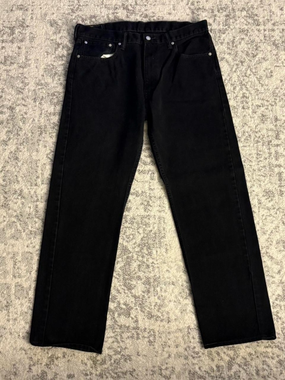 Mens Levi 505 Black Jeans Size 38/32
